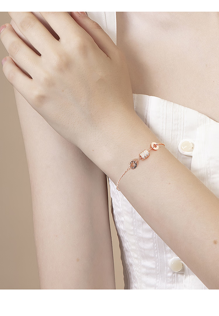 Fanci Lucky Slim Waist Bracelet Rose Gold Anniversary Gift for Women Silver Birthday Gift for Girlfriend 6