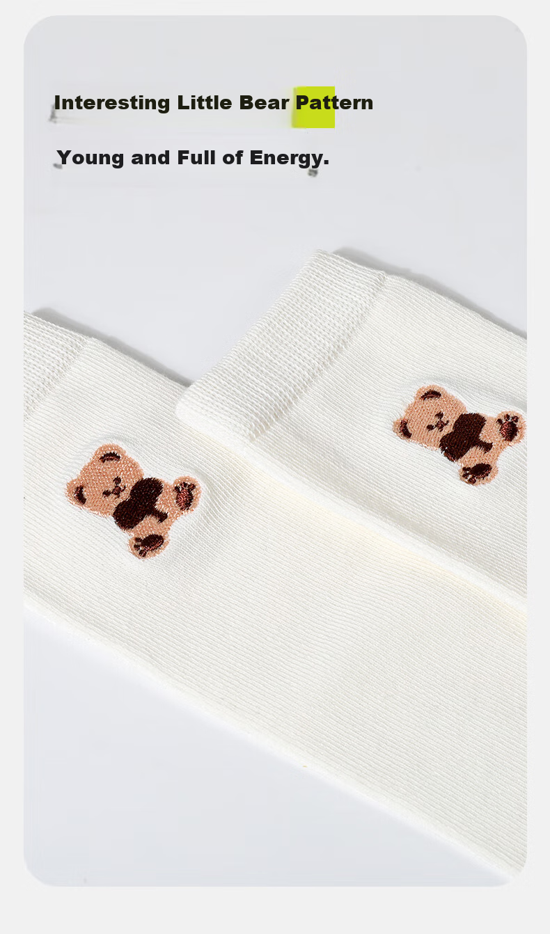 Zhiyouban Girls' Mid-Calf Socks, Children's Long Socks, Baby High Socks, Little Girls' Preppy Style Cotton Socks, Thin Spring And Autumn Long Socks 3