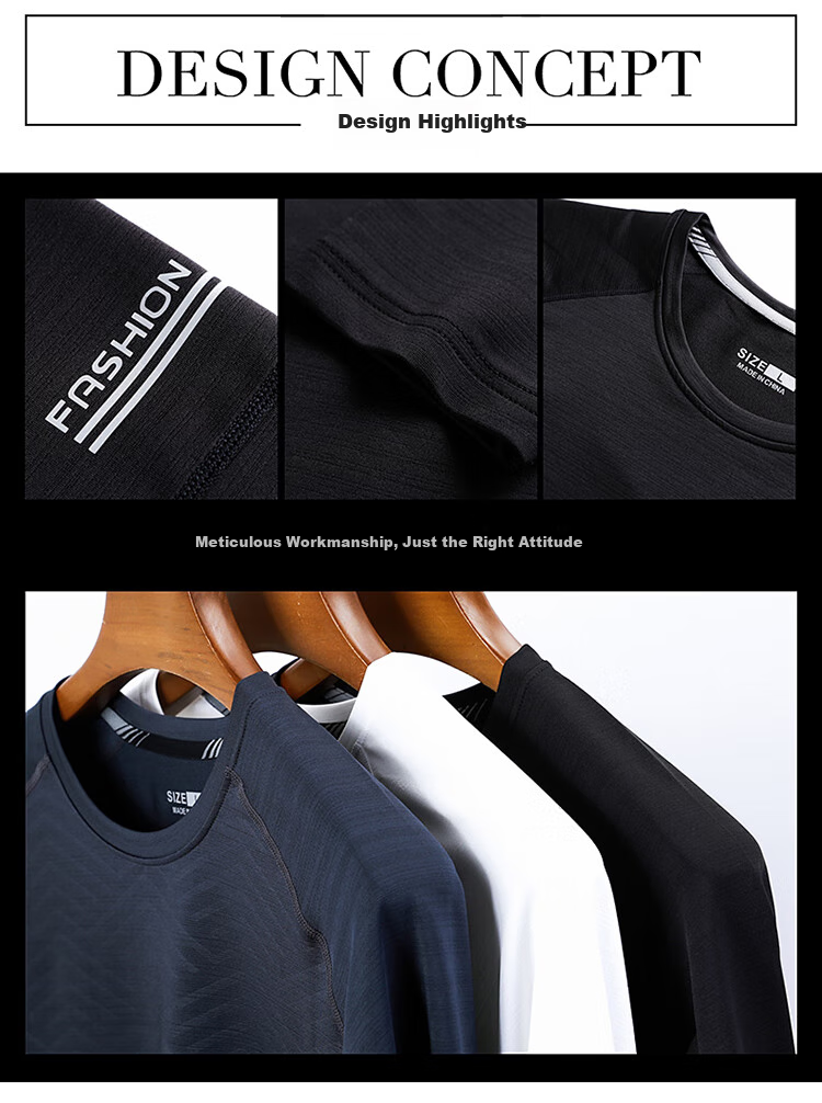 JEEP Men's Long-Sleeve T-Shirt, Casual Round Neck Undershirt for Spring And Autumn, Men's Clothing 702095, Dark Gray, Size M 2
