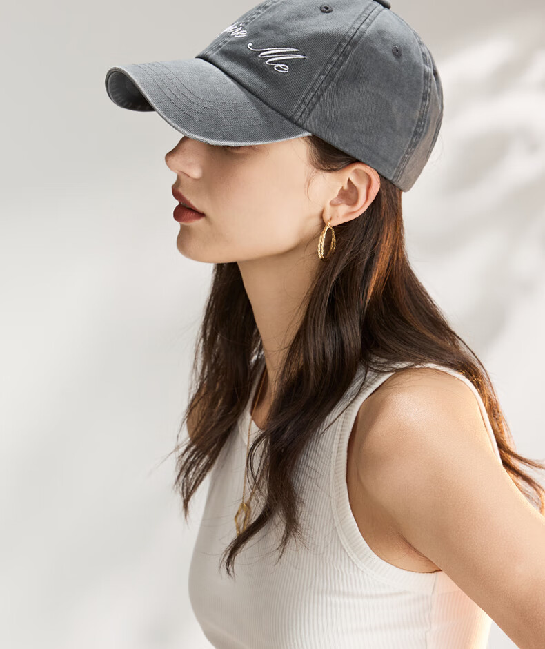 ELLE Baseball Cap for Women, All-Season Sun Protection Hat, Large Circumference High Crown Visibly Small Brim Cap for Men, Gift 50