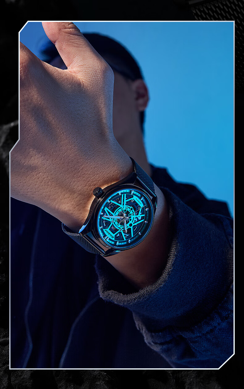 Dickies Mechanical Watch for Men, Fully Automatic Skeleton Design, Water-Resistant, Mechanical Movement, Student Gift for Boyfriend, New Model 2026, Gift CL-700 Silver 1