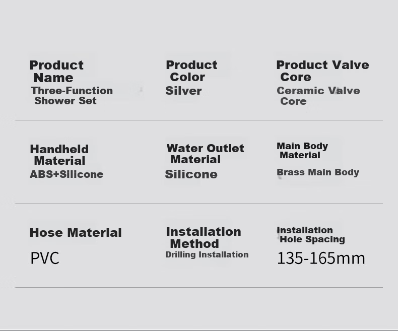 BSITN Shower Set with Integrated Copper Mixing Valve, Bathroom Shower System with Pressure-Increasing Shower Head, Complete Set in Bright Silver B1047 15