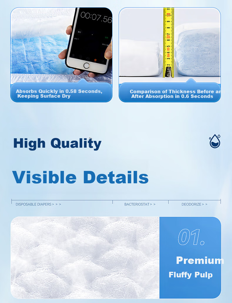 Kefu Antibacterial And Odor-Eliminating Adult Diapers L10 Pieces (Waist 65-80cm) Bedridden Elderly-Specific Incontinence Pads 8