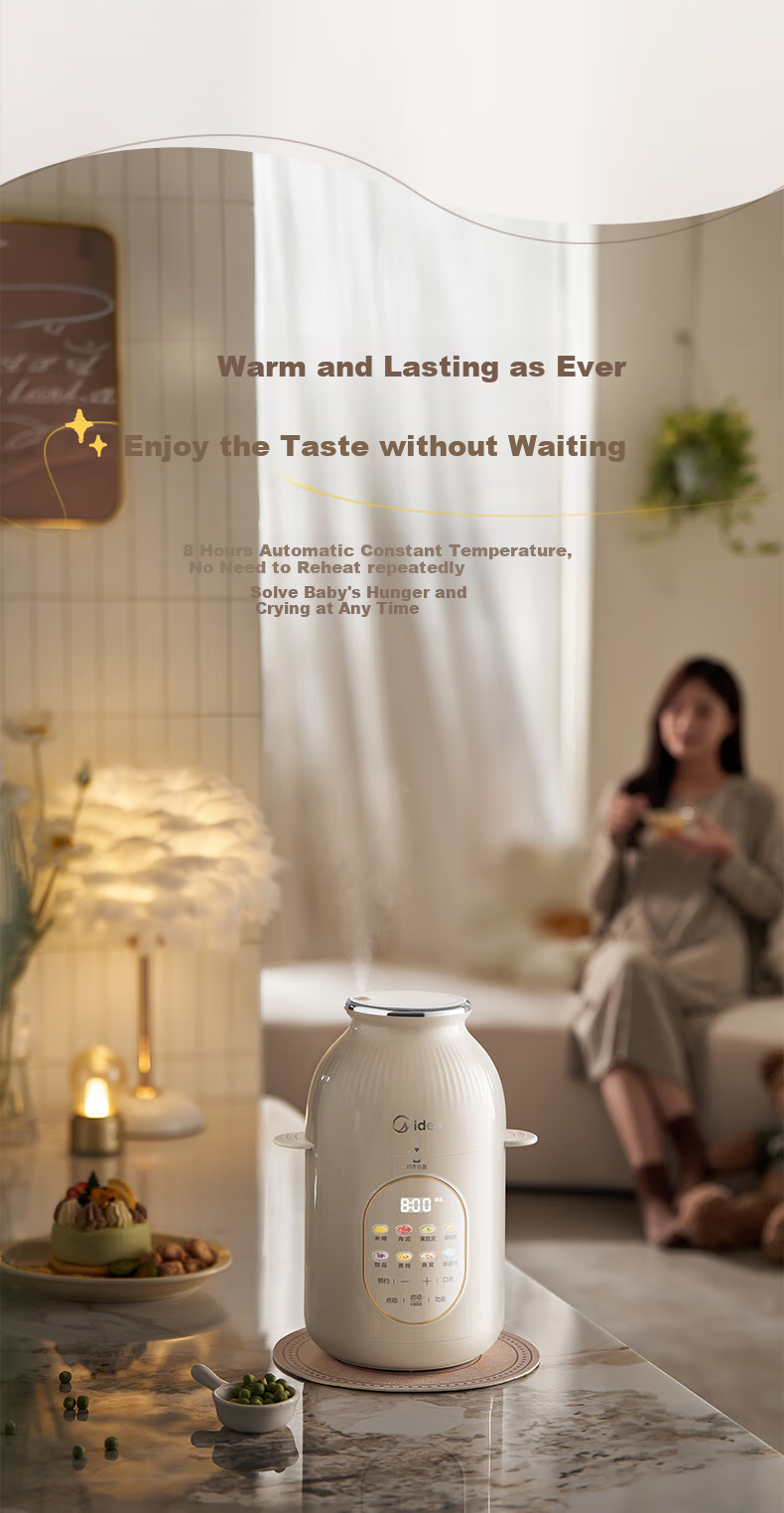 Midea Food Processor, Baby Food Maker, All-In Multifunctional Automatic Infant Rice Paste Maker, Home Use High-Speed Blender for Filling And Grinding MJ-HJX31 20
