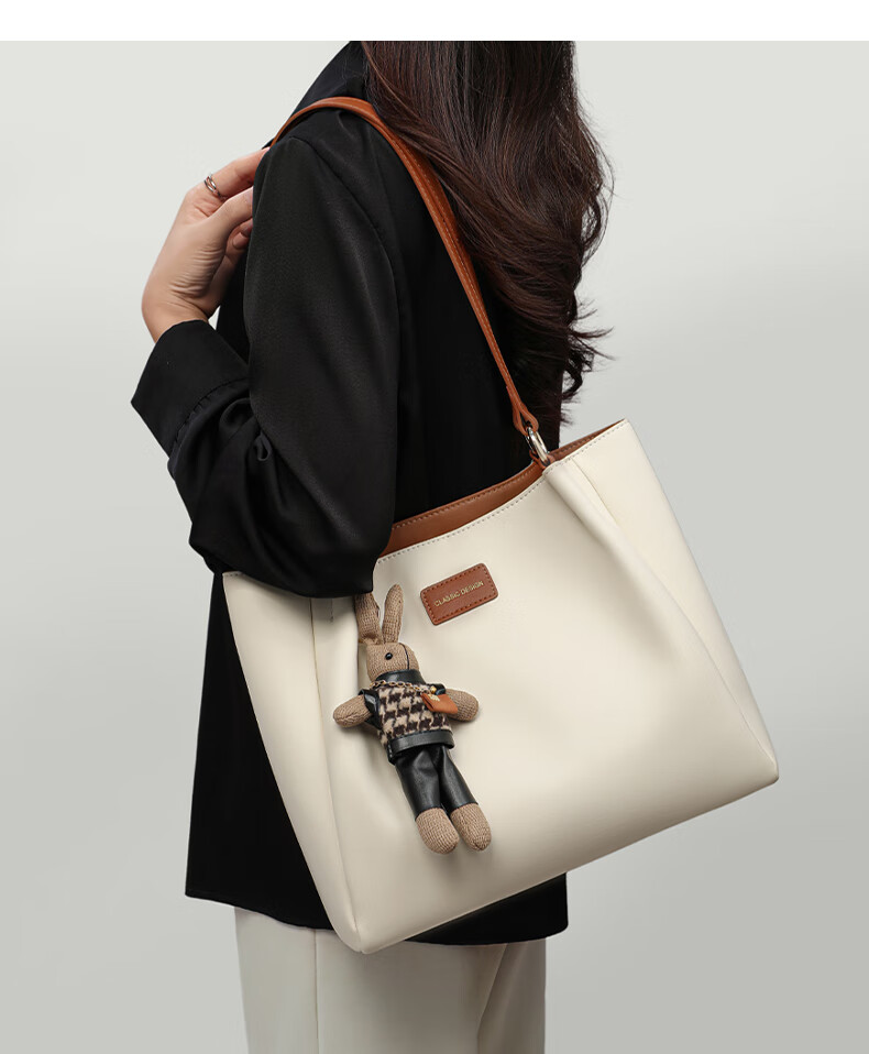 Aiqinghai Women's Handbag, Cowhide Leather Large Capacity Underarm Tote Bag, Luxury Brand Birthday Mother's Day Gift, Practical Present for Mom 1