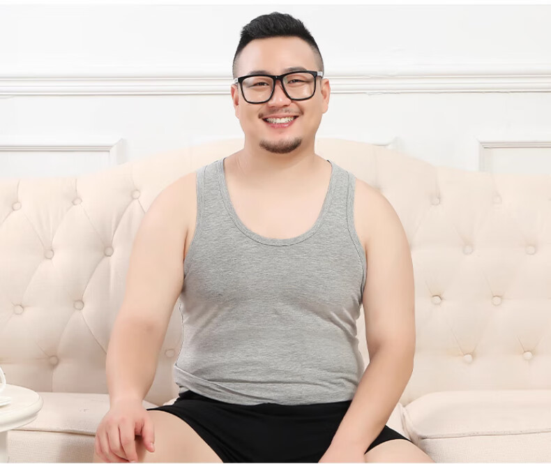 Langsha Plus Size Men's Cotton Vest 2026 New Loose Fit Extra Large Pure Cotton Sports Fitness Tank Top 16