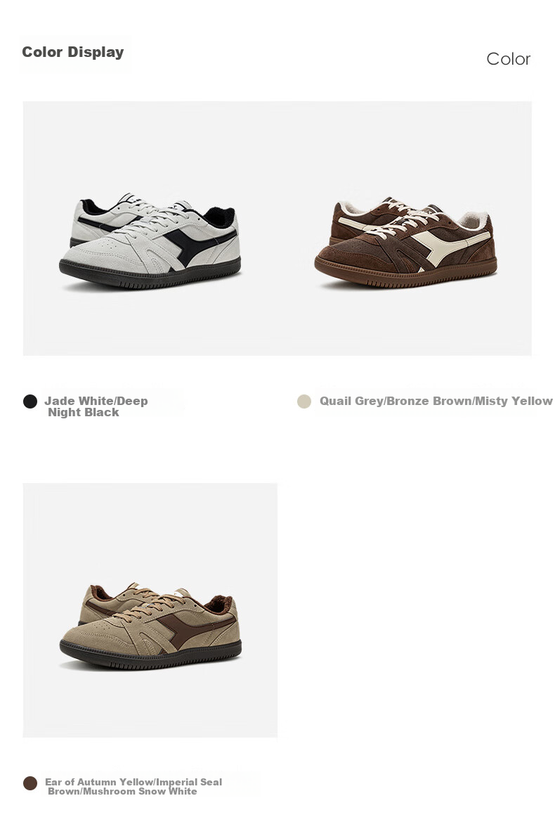 Diadora Men's And Women's Casual Shoes SAUNTER Synth White/black, Recommend Ordering Half Size Up, 40.5 18