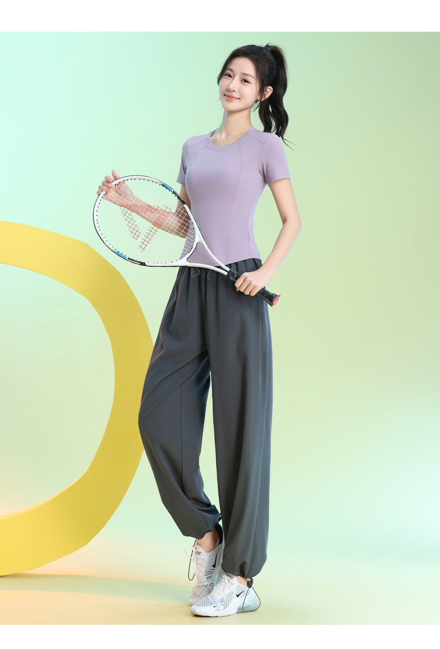 Baisirong Easy-Care Premium Yoga Set for Women Quick-Dry Fitness Apparel Professional Tennis Running Sportswear Plus Size Training Outfit 4