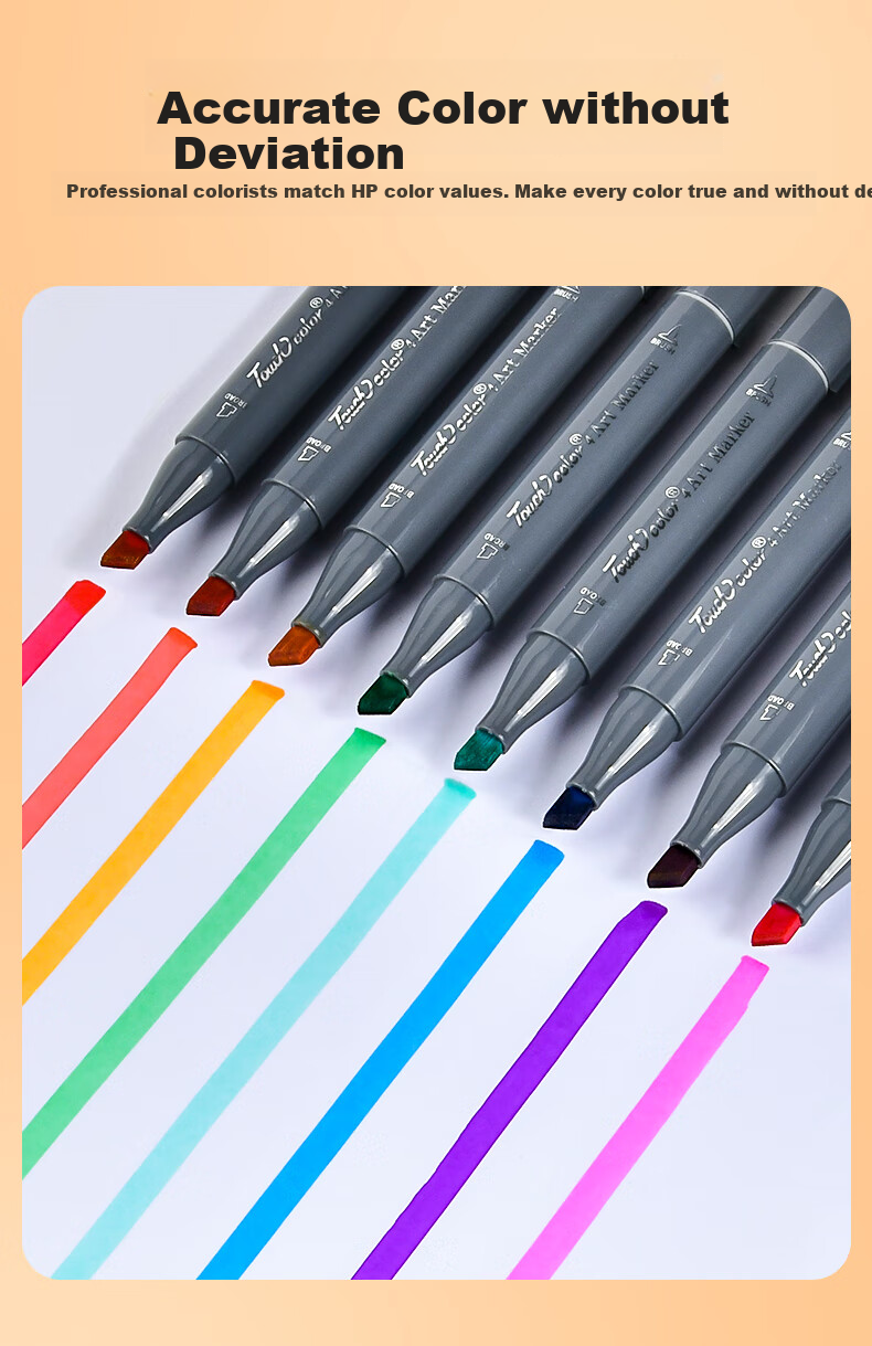 Touchcolor 4th Generation Dual-Tip Markers, Soft And Hard Tips, Oil-Based Watercolor Pens for Students And Art Majors, Anime Drawing Pens, Quick-Drying Highlighters, 120 Colors, Children's Colorful Holiday Gift 6