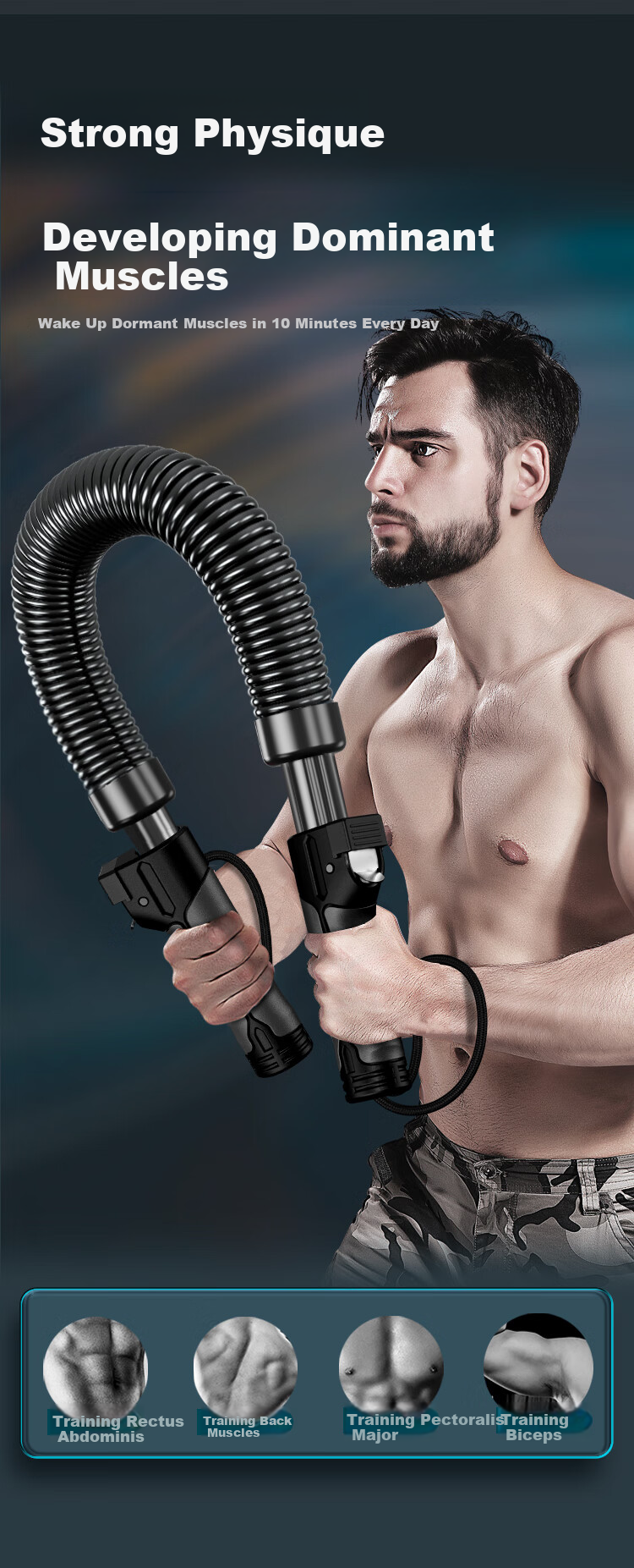 JD Original Adjustable Strength Barbell 30-50KG for Men with Thickened Spring Grip Bar for Chest Muscle Exercise And Fitness Equipment 2