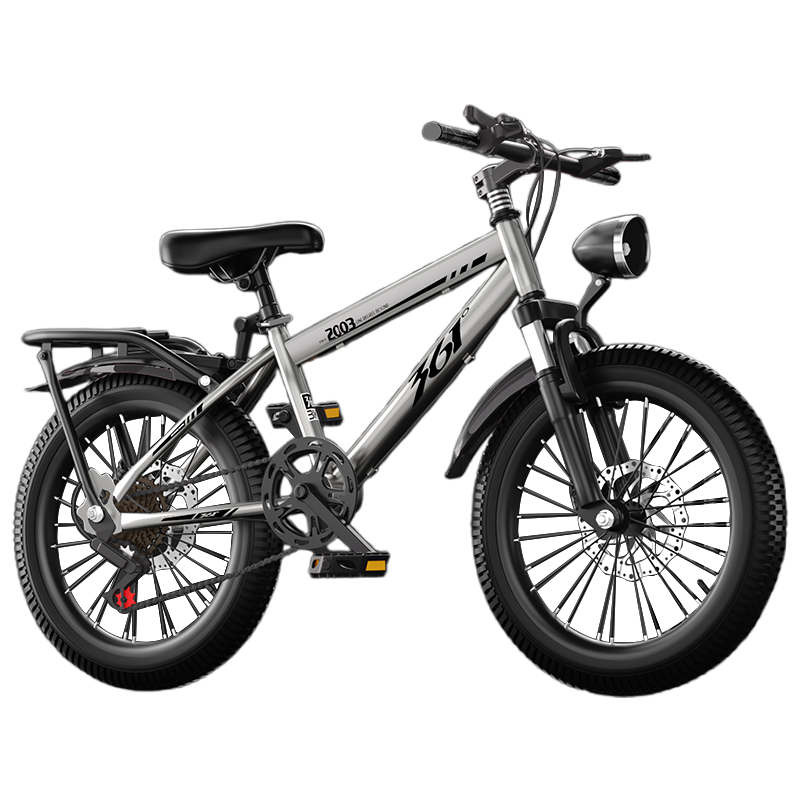 361° Youth Bicycle for Ages 7-12 with Disc Brakes, Shock Absorption, Student Pedal Mountain Bike with Gears, 24-Inch Black And Red