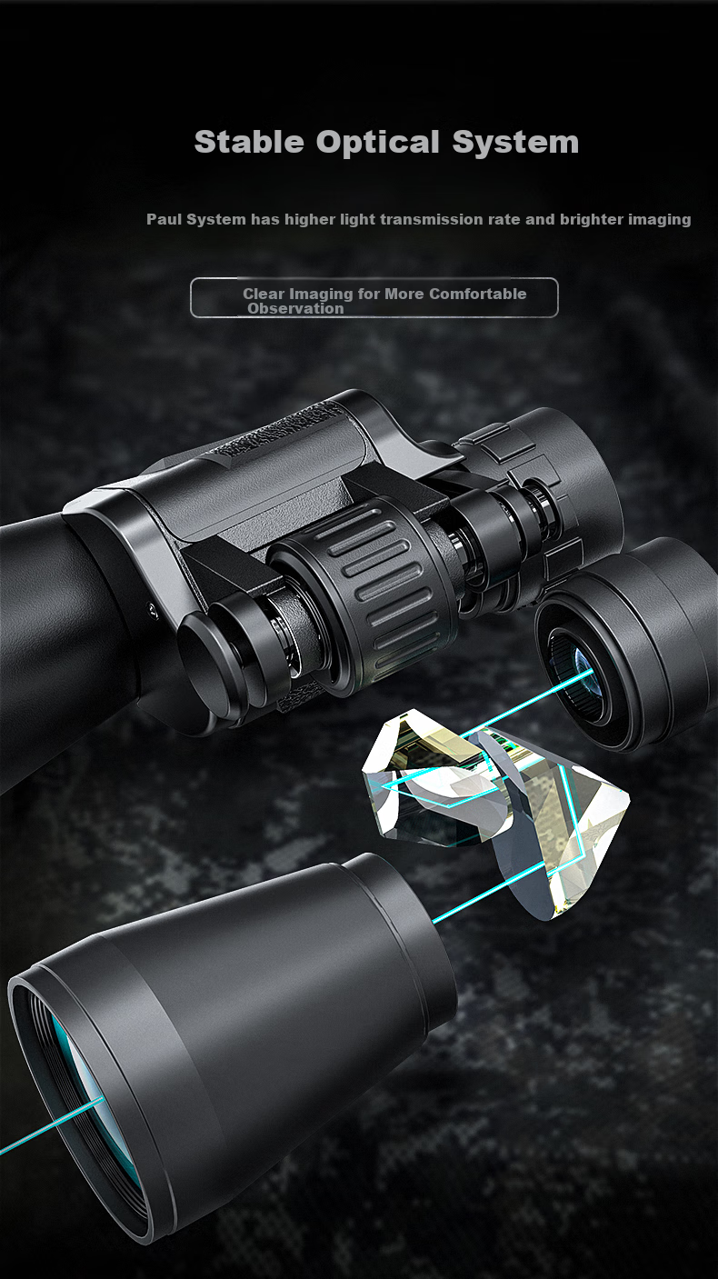 Leaysoo Knife Edge 20X50 High Magnification High Definition Large Eyepiece Binoculars for Low Light Night Vision, Concert And Outdoor Use 9