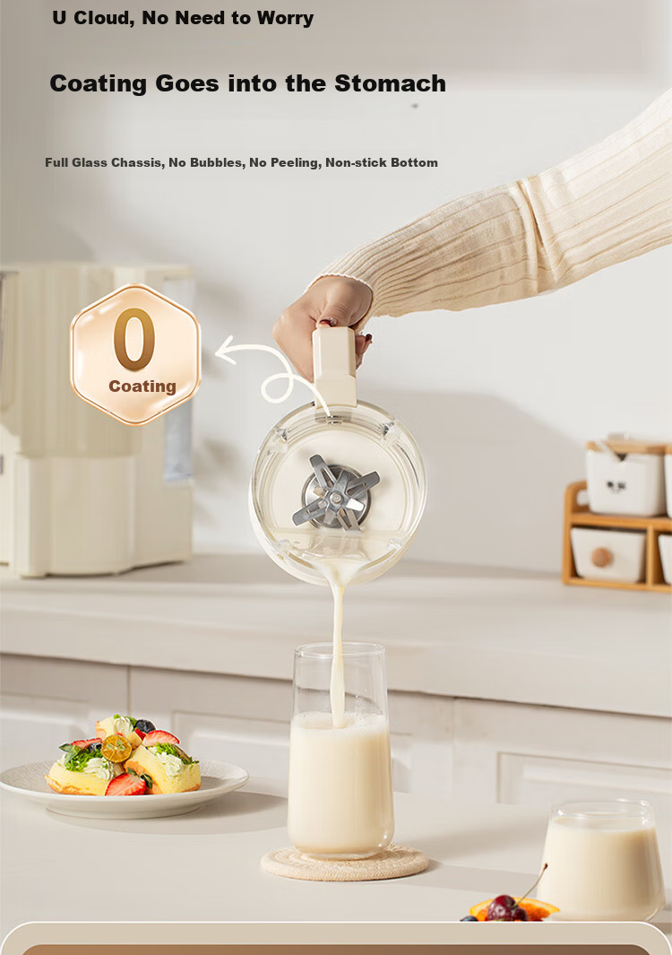 CAPOSI German [0 Coating | Water Bean Separation] Steam Blender, Fully Automatic No-Cooking 2026 New Quiet-Operating Soy Milk Maker, Pulp-Free Home Use Self-Cleaning Multi-Grain Baby Food Processor 11