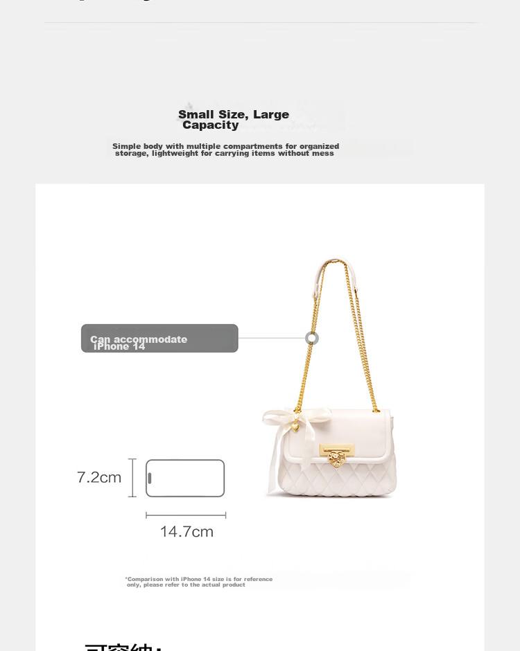 JUST STAR [Xu Lu's Choice] Kelly Handbag, Women's Bag 2026 New Style, Light Luxury Crossbody And Handheld Bag, Birthday Gift for Wome 11