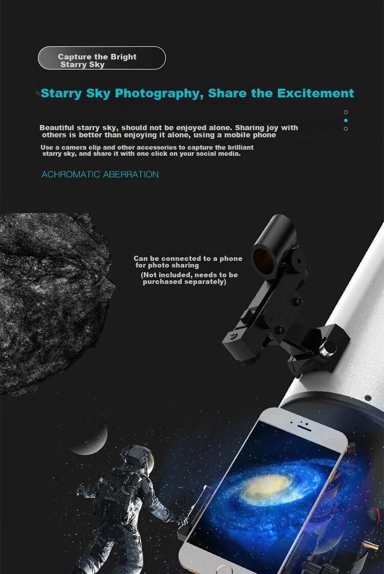 Xingtelang American Brand AM127 Makara Panoramic Telescope, Dual-Use High-Definition High-Magnification Large-Aperture Professional Astronomical Telescope 13