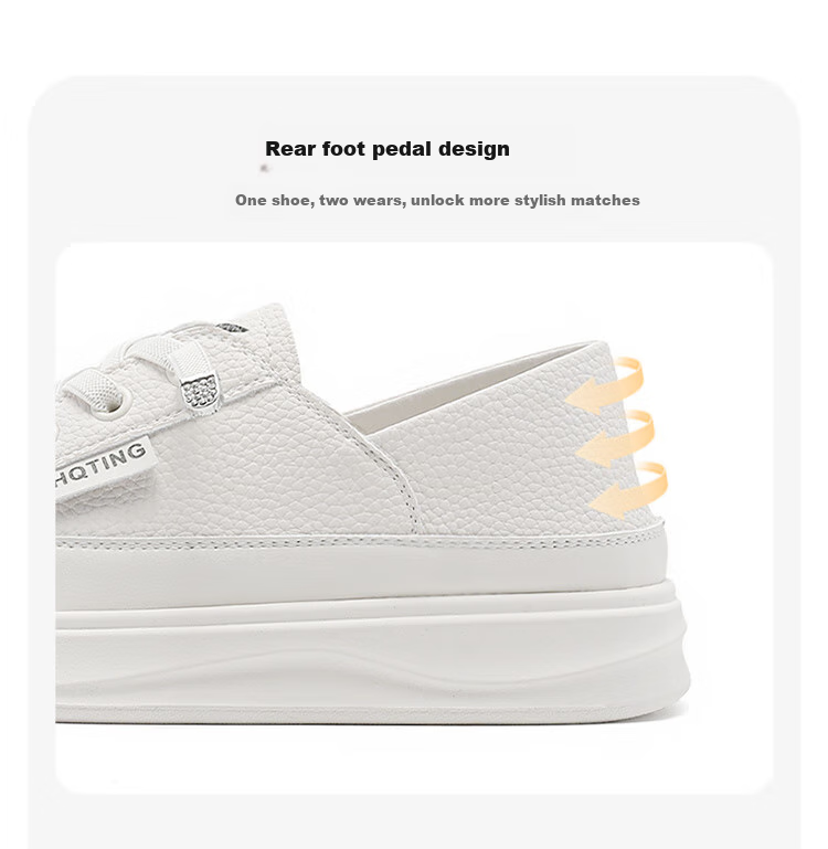 RED DRAGONFLY Women's Shoes, 2026 Autumn White Sneakers, Slip-On Simple Commuter Casual Skateboard Shoes WPB14032, Milk Tea Color, Size 40 8