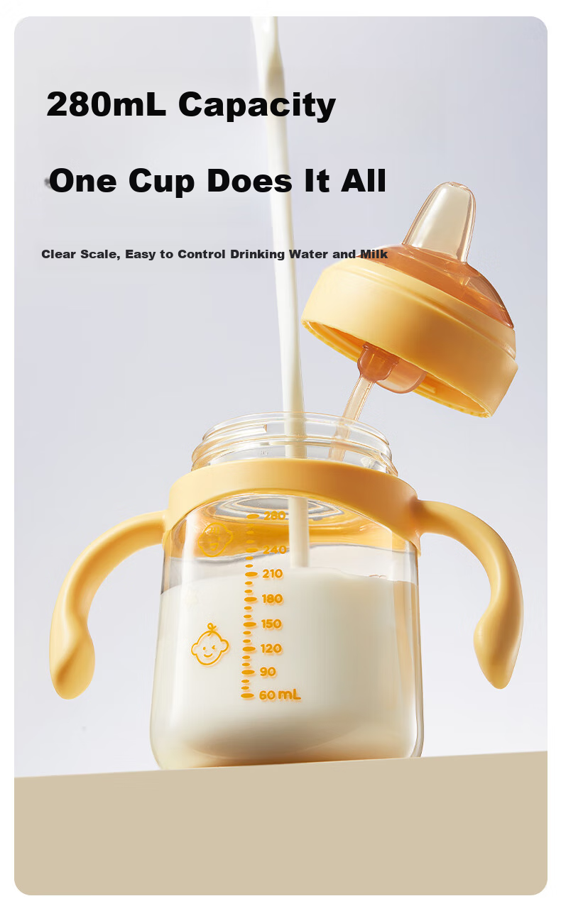 LOCK&LOCK Baby Sippy Cup for 6 Months And Above, PPSU with Scale, Straw Bottle for Drinking Water 9