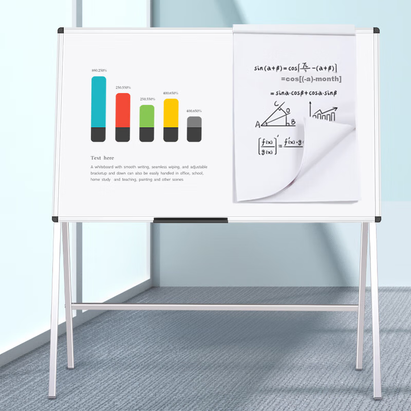AUCS 150*90cm Whiteboard, Writing Board, Movable Office Stand, Teaching Conference Room, Office Company Use, Home-Use Blackboard, Magnetic Suction Large White Board Display Board