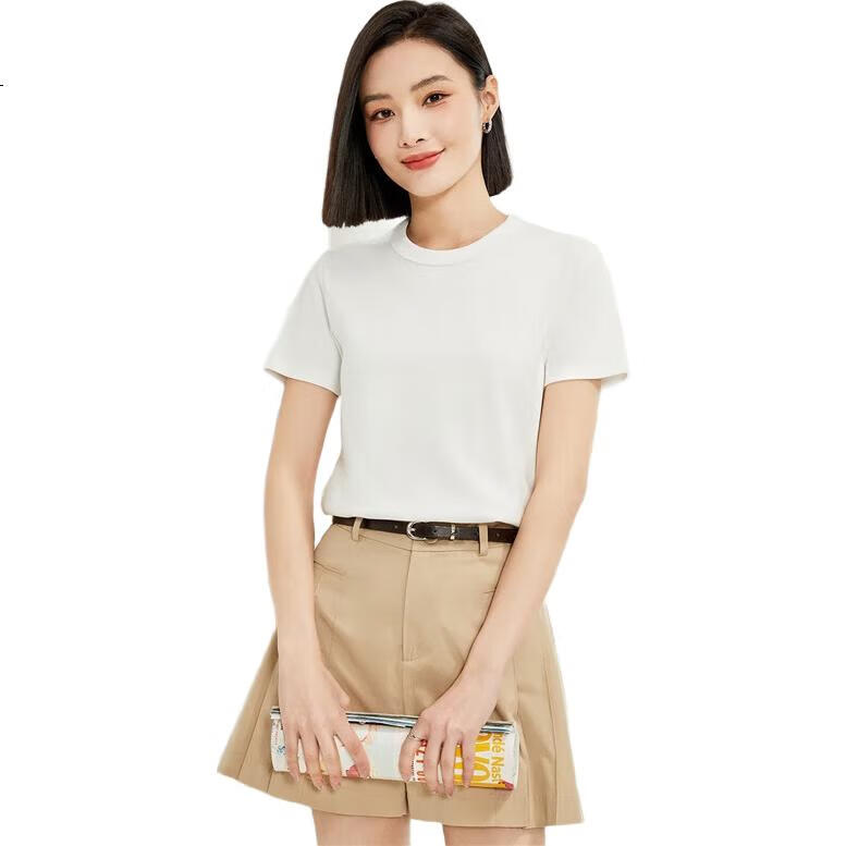 Женская футболка Giordano, однотонная, с круглым вырезом, размер XL, черная