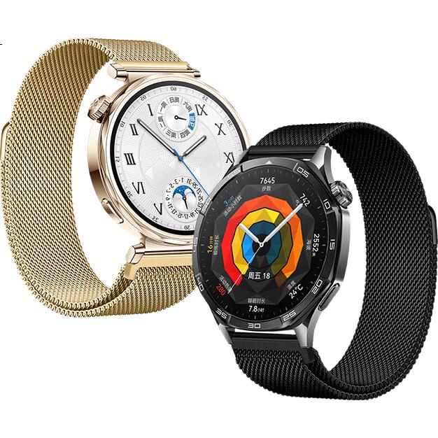 Ремешок для Huawei Watch GT 6/5/4/pro/watch4/3pro/gt3, миланская петля, металлический, стальной, черный, 41/42 мм