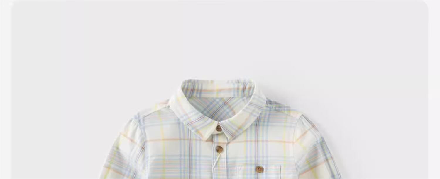 DAVE & BELLA Boys' Spring Shirt Plaid Shirt Children's Jacket Kids Top Children's Clothing 9