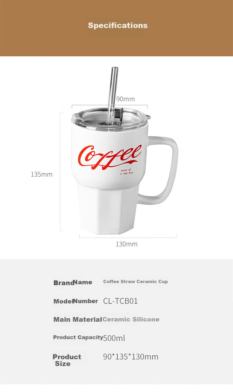 CLITON Ceramic Large Capacity Mug Coffee Cup Milk Cup Breakfast Office Cup Unisex Tea Cup Green 350ml 14