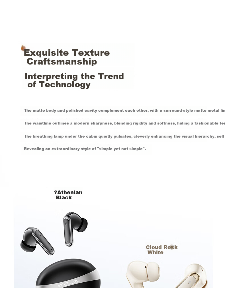 IKF C01 Clip-On Bluetooth Headphones, Wireless Open-Style Bone Conduction, Not In-Ear, for Running And Sports, AI Calling, Noise Reduction, Long Battery Life, Suitable for Huawei And Xiaomi, Midnight Black 19