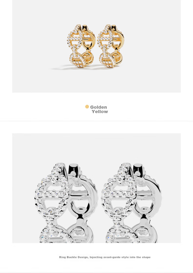 APM Monaco Circular Pig Nose Earrings, Simple And Fashionable, Unique Women's Ear Jewelry, Gift for Girlfriend Or Wife 3