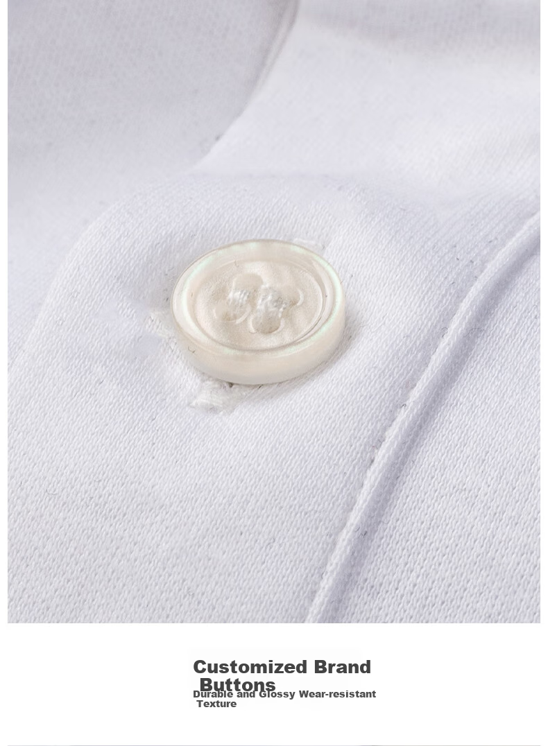 FIRS [100 Liquid Ammonia Pure Cotton] Short-Sleeve Polo Shirt for Men, Summer High-End Wrinkle-Free Collared T-Shirt, White, Size L 11