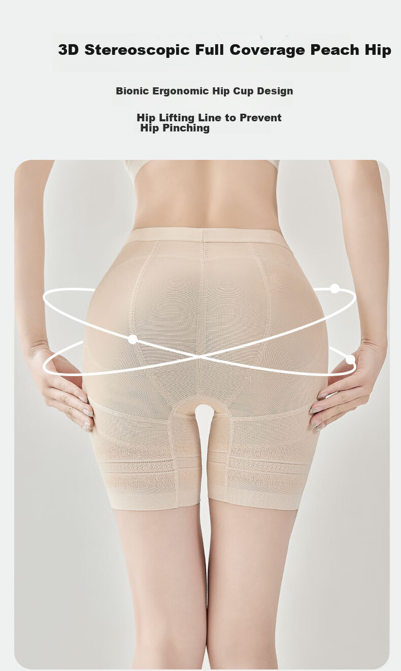 GRACEWELL High-Waisted Tummy Control Shapewear Underwear for Women, Anti-Exposure Seamless Strong Belly Slimming Postpartum Waist Trainer Butt-Lifting Safety Shorts 12