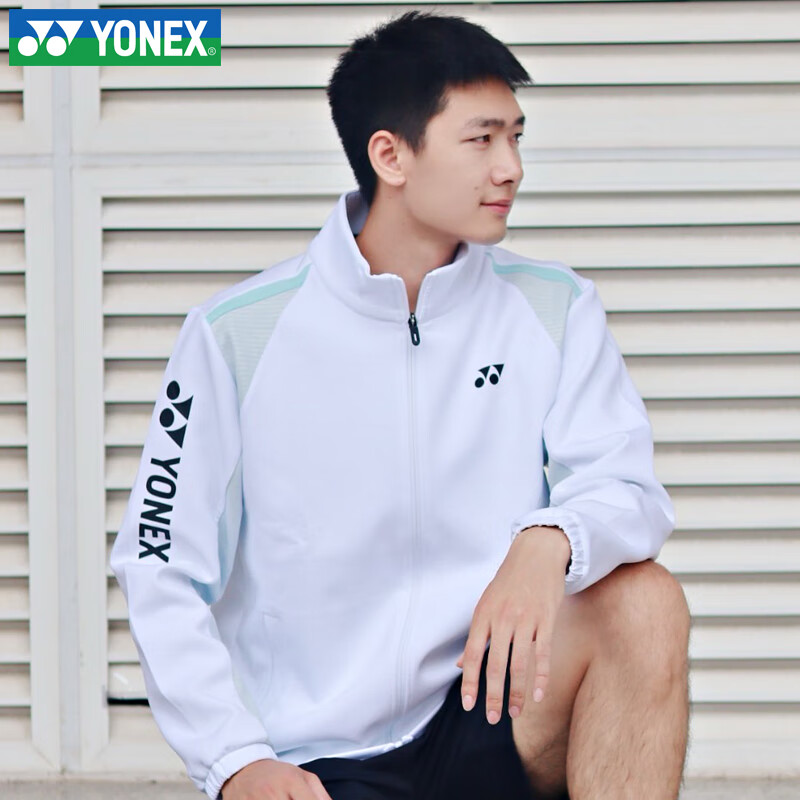 YONEX Autumn Winter Badminton Long Sleeve Hoodie Jacket Sportswear Men’s 150094BCR White L