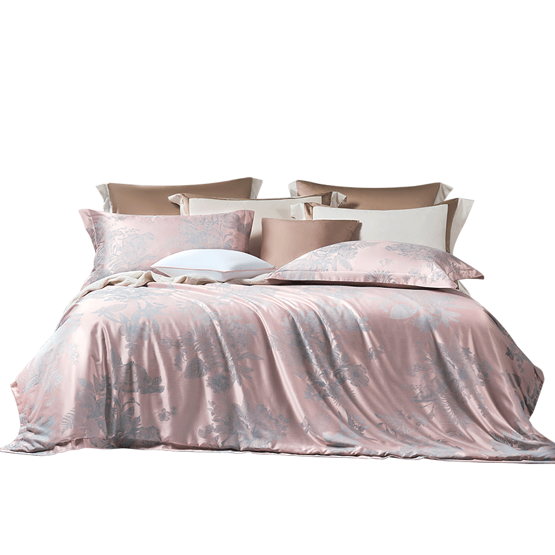 FUANNA × JD Custom European Light Luxury Jacquard Cotton Bedding Set 4-Piece 230×229cm Moscow Design