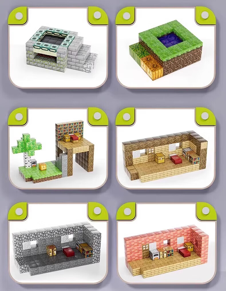 JEPPE Minecraft Magnetic Building Blocks Large Particle Storage Box Boys Girls Kids Toy Gift 8