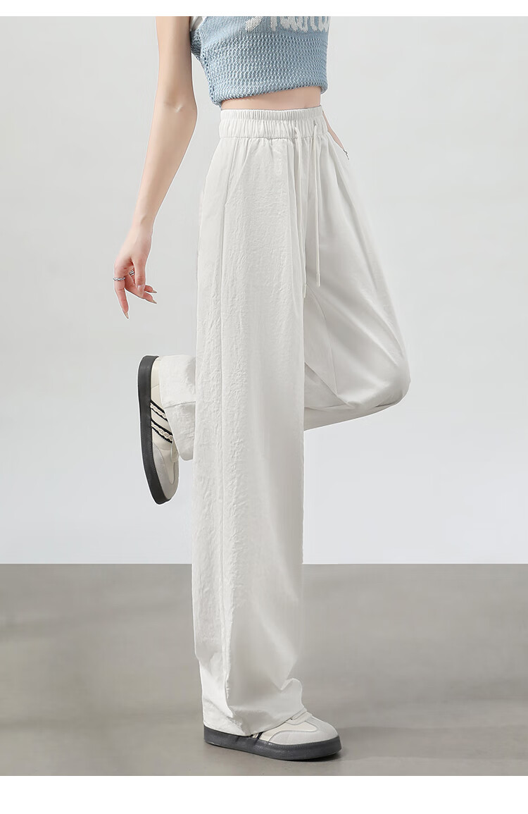 XUEXIMAN Cool Wide-Leg Pants for Women, Summer Lightweight 2026 New High-Waist Draping Loose Quick-Dry Lazy-Feel Mafu Yamamoto Pants 26