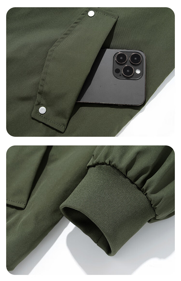 I'M DAVID Men's Autumn Pilot Jacket Casual Loose Workwear Baseball Coat 2