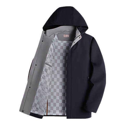 SHANSHAN High-End Detachable Hood Five-Protection Jacket for Men, Spring And Autumn Casual Windproof Coat, Outdoor Dad's Clothing