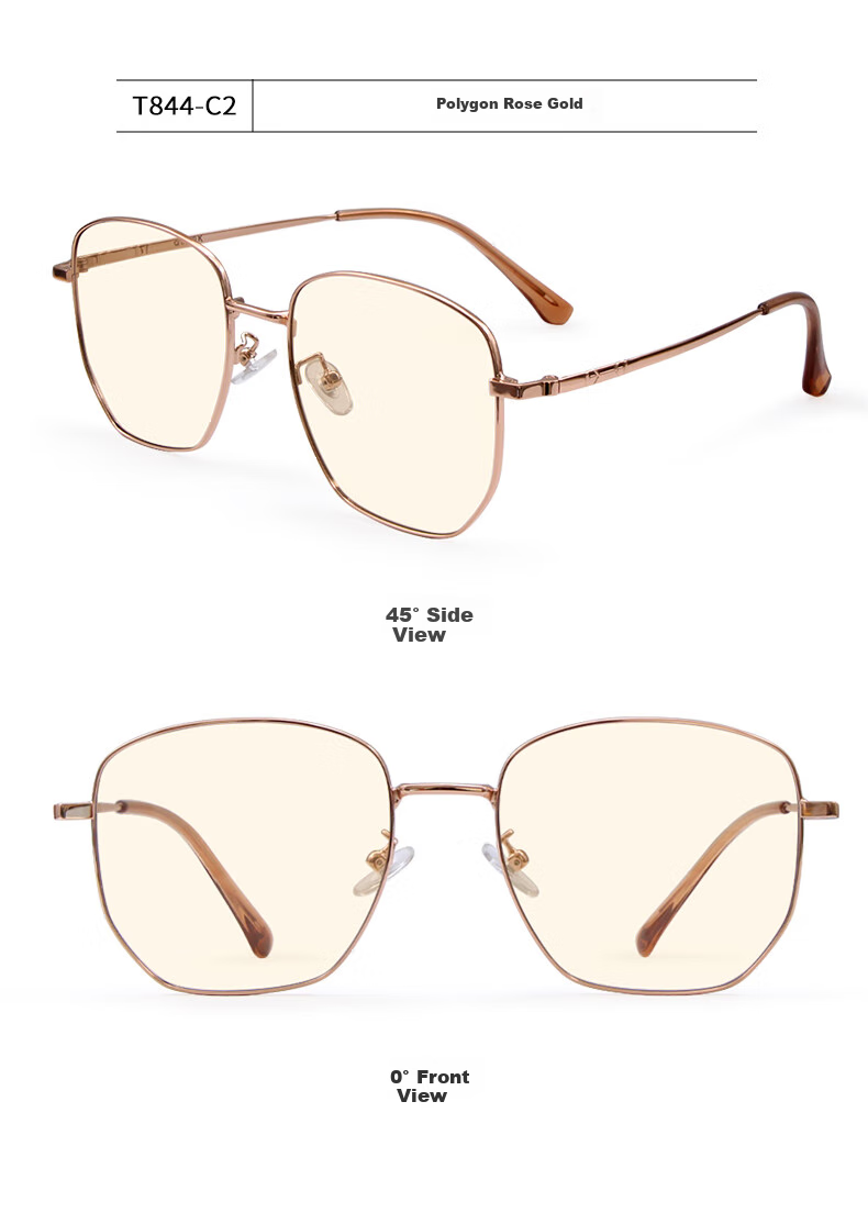 Quark Anti-Blue Light Glasses, UV Protection, Anti-Radiation, Anti-Glare, Non-Prescription Gaming Glasses for Men And Women T844C2 19