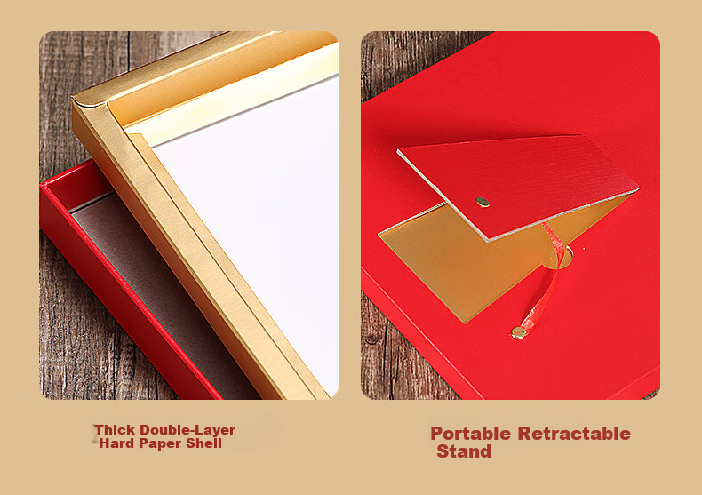 SHEN SHI A4 Leather High-Quality Certificate Cover for Diplomas, Honorary Certificates, Graduation Certificates, Training Certificates, with Inner Pages That Can Print Logo, Vertical Blue (Graduation Certificate) Inner Page 1 Sheet 6
