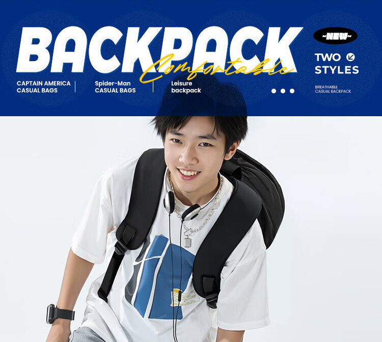 Disney Backpack for Men, Large Capacity, College Student Bookbag, Travel Bag, Water-Resistant, Commuter Bag, Business Trip Backpack, Casual Laptop Bag 1