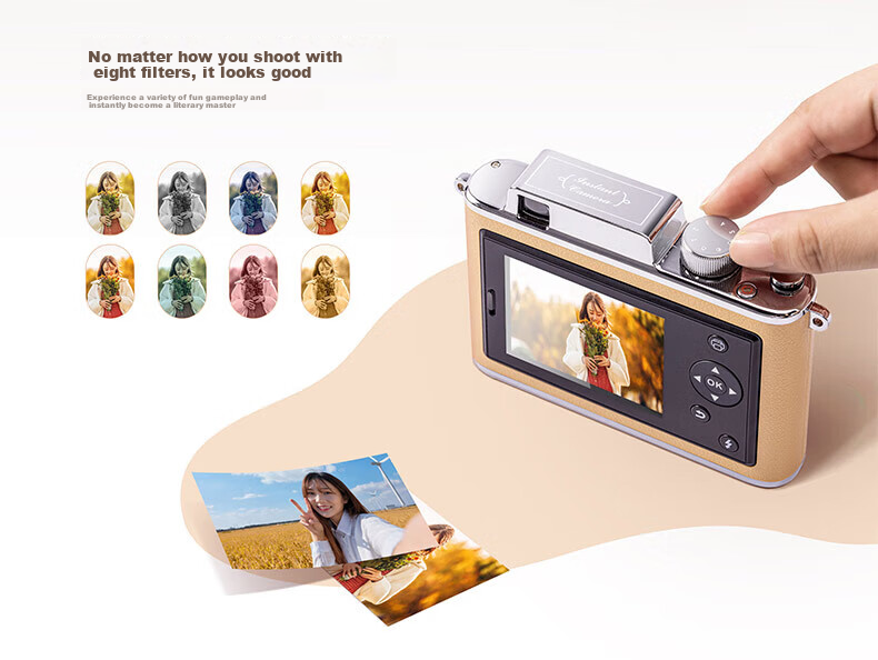 HPRT Instant Camera Z2 Brown Pocket Camera Phone Photo Printer, Instant Printing Directly to Photos, Upgraded Version of Z1 Portable Machine, Gift for Children, Students And Couples 5