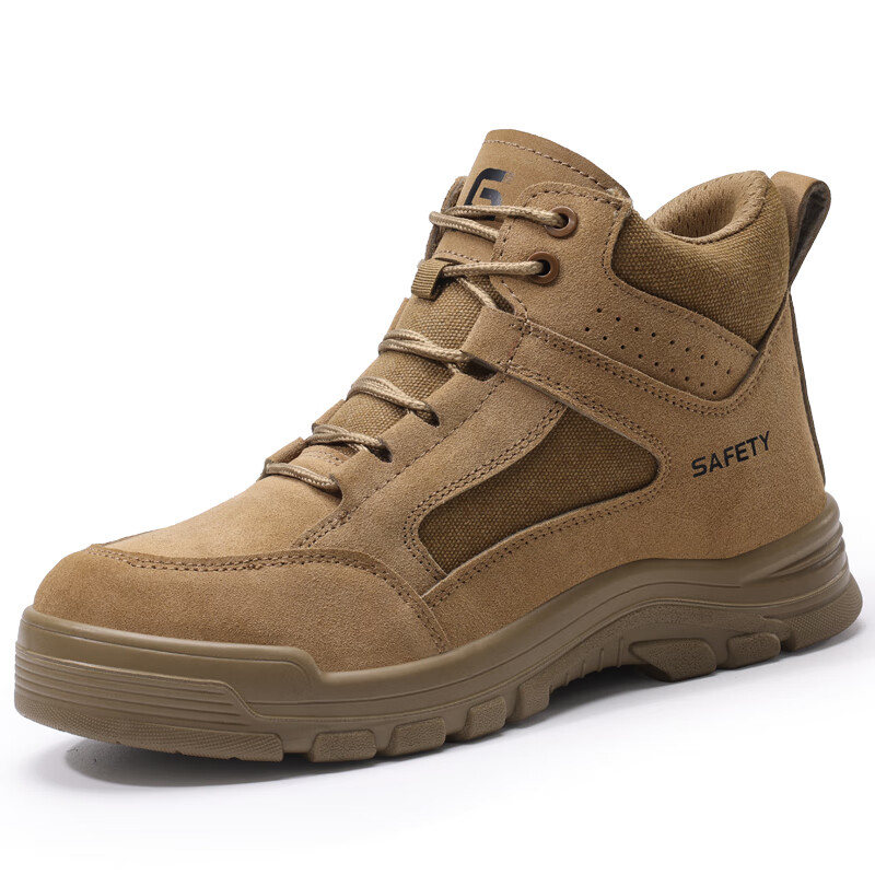GUYISA Men's Winter High-Top Insulated Electrician Safety Work Shoes Anti-Smash Anti-Puncture Plastic Toe 5115GKV Size 38