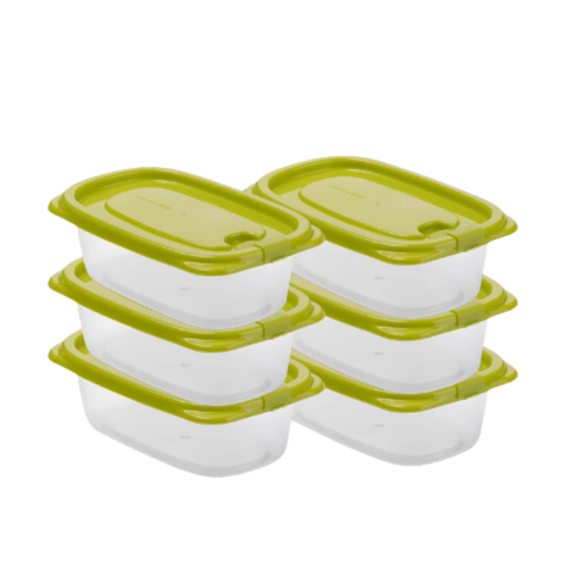 Chahua Food Grade Fresh-Keeping Box Refrigerator Storage Box Fruit Bento Box Plastic Picnic Lunch Box 830ml 6-Piece Set