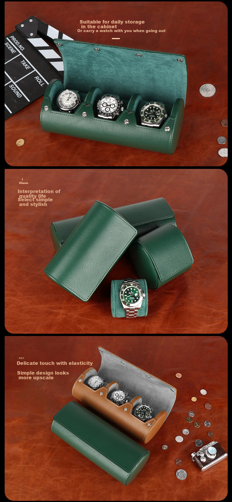 DrikLux Watch Storage Box, Portable Travel Case for Wristwatches, Suitable for Mechanical And Quartz Watches 8