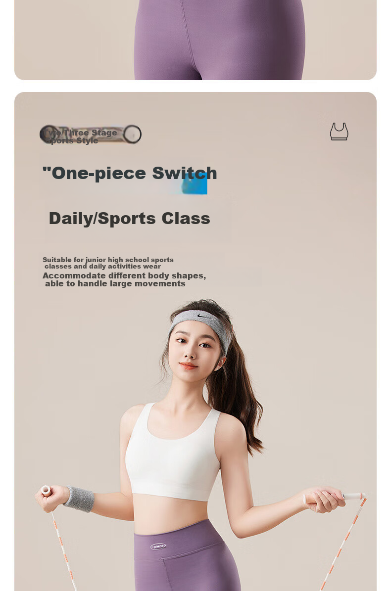 GUJIN 2-Pack Girls' Seamless Bra for Middle And High School Students during Puberty, Big Kids' Posture-Correcting Anti-Shock Sports Thin Vest Underwear 8