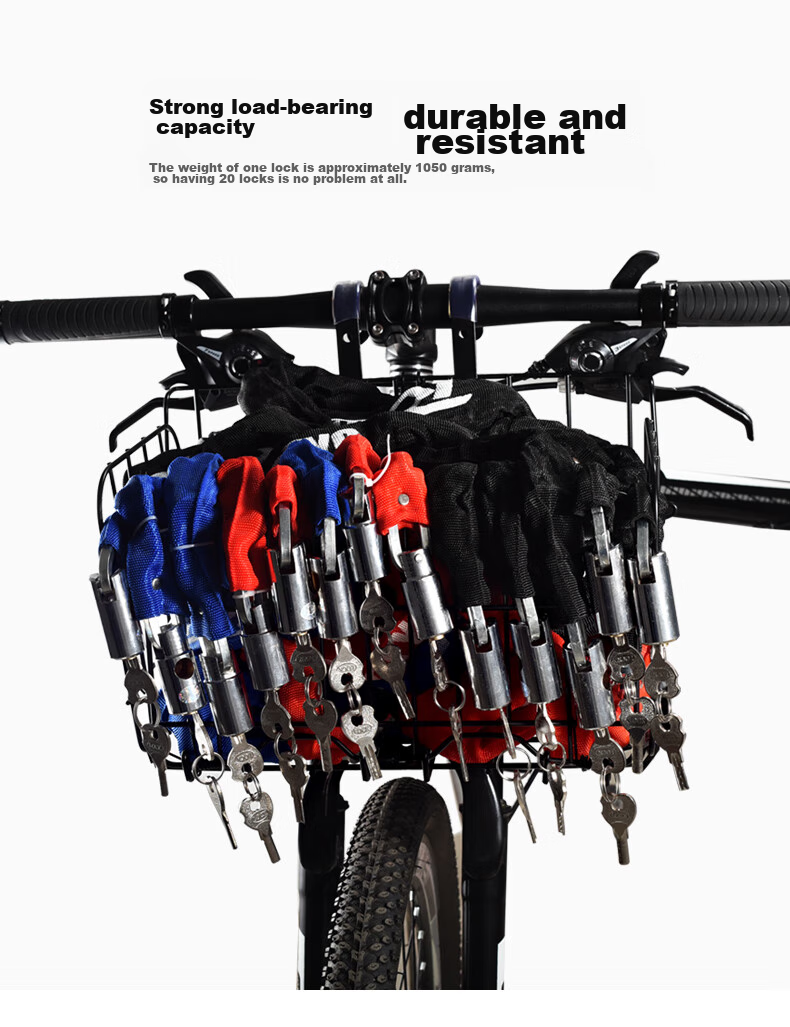 ROGTYO Bicycle Basket, Foldable, Thickened Front Basket, Mountain Bike Rear Basket, Bike Basket, Grocery Basket, Cargo Rack, Side Hanging Basket 4