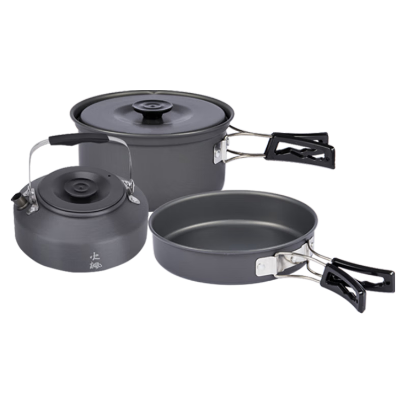 FIRE-MAPLE Jingyanye Camping Cookware Set (JD), Outdoor Camping Portable Stove Cookware, Kettle, Tea Brewing Pot, Three-In Set