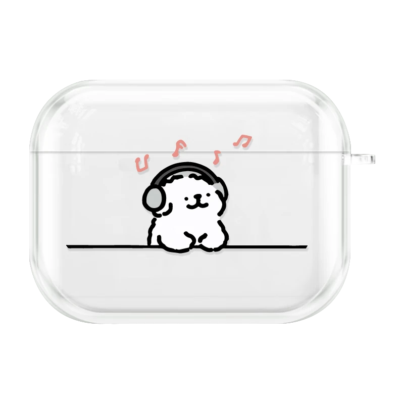 Yingkaida Compatible with Airpods Pro 3 Case [Music Puppy] Apple Earphone Protective Case for Wireless Bluetooth Earphones, Shockproof Creative Non-Slip Shell Storage Box