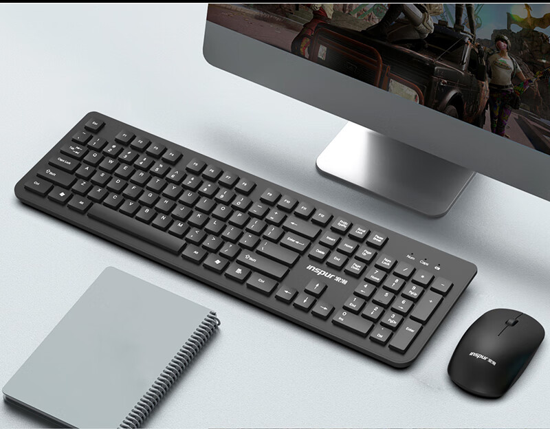 Inspur Mechanical Keyboard [Metal Panel] RGB Backlit 104-Key Red Switch Office Gaming Desktop Laptop Universal 15