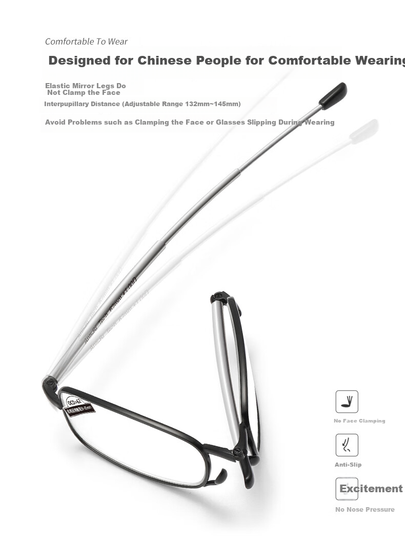 Funsonca Anti-Blue Light Foldable Swiss Imported Material Reading Glasses, Lightweight Matchbox Portable 6126 Red 300 Degree 4