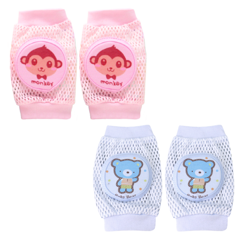 9i9 Baby Knee Pads Crawling Anti-Fall Elbow Guards Breathable Mesh Non-Slip Toddler Walking Protection 2 Pairs A99